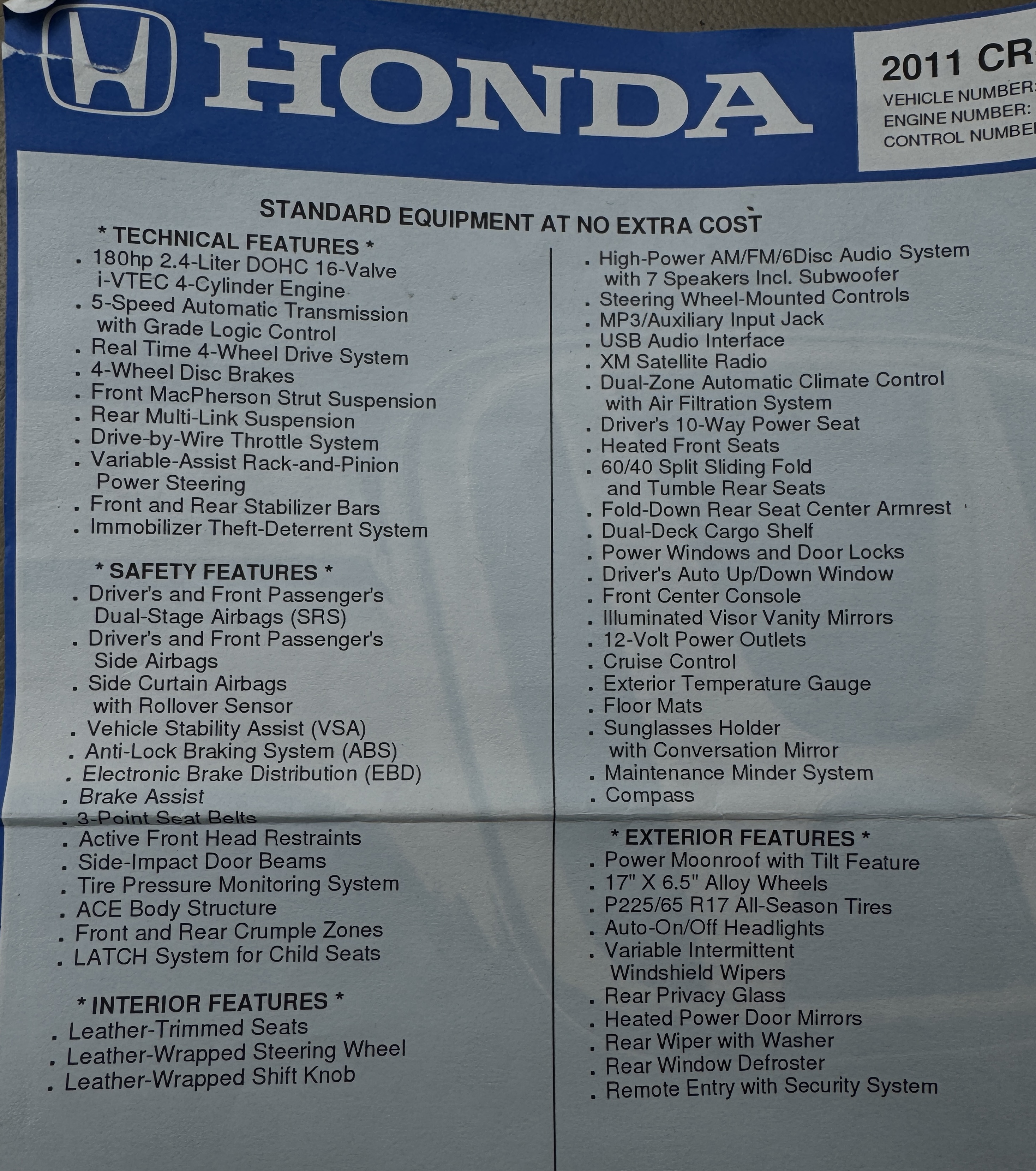 Used 2011 Honda CR-V EX-L image 11