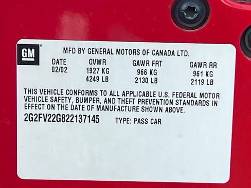 Used 2002 Pontiac Firebird Trans Am w/ SLP Firehawk Pkg RWD image 24