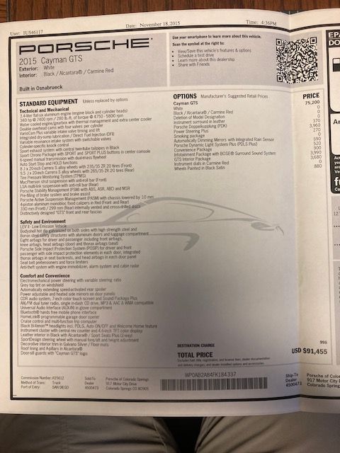 Used 2015 Porsche Cayman GTS RWD image 26