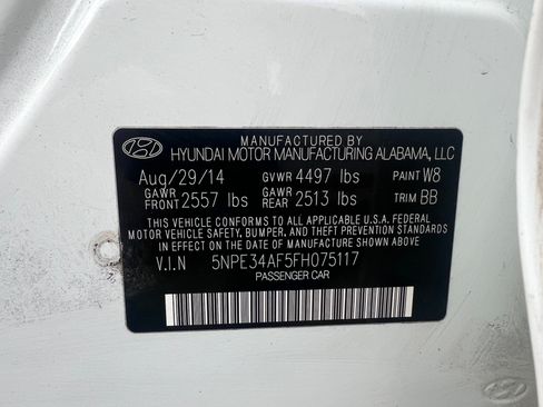 Used 2015 Hyundai Sonata Limited w/ Option Group 06 image 19