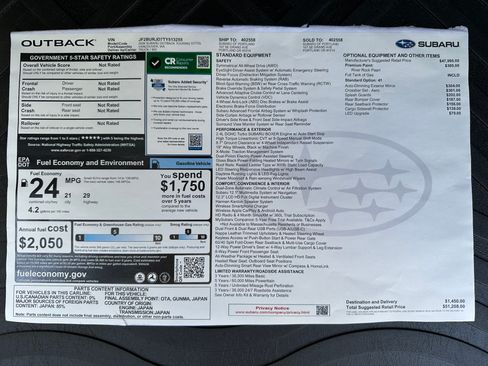 Used 2026 Subaru Outback Touring XT AWD/4WD image 31