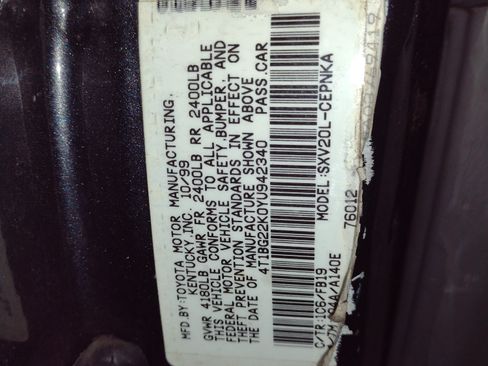 Used 2000 Toyota Camry LE FWD image 25