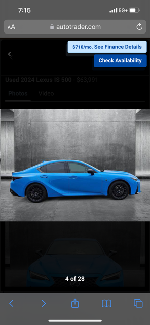 Used 2024 Lexus IS 500 w/ Special Appearance Package RWD image 2