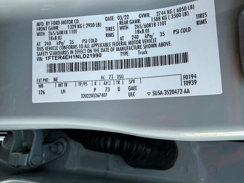 Used 2022 Ford Ranger XLT w/ Equipment Group 302A High image 2