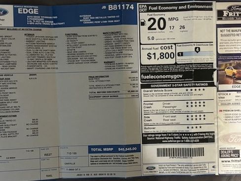 Used 2018 Ford Edge Titanium w/ Equipment Group 302A image 27