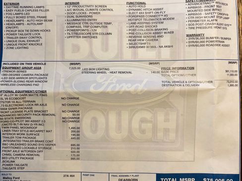 Used 2023 Ford F150 Tremor w/ Equipment Group 402A High AWD/4WD image 23