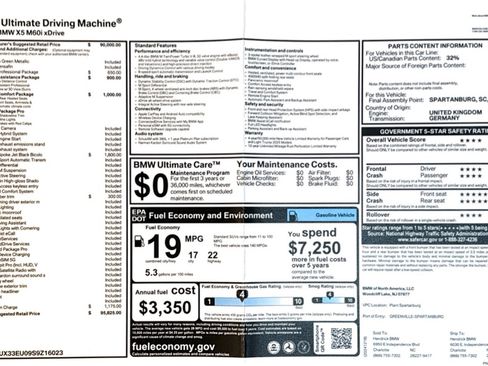 Used 2025 BMW X5 M60i w/ Climate Comfort Package image 6