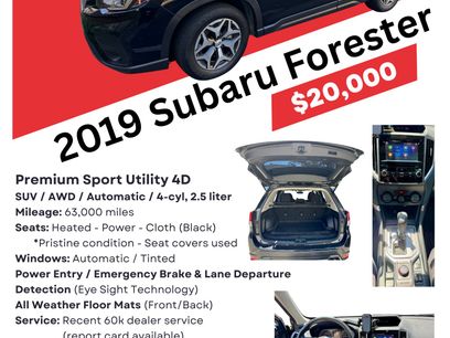 Used 2019 Subaru Forester Premium w/ All-Weather Package