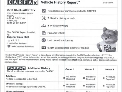 Used 2011 Cadillac CTS V w/ Wood Trim Package image 27