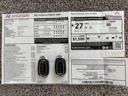 Used 2021 Hyundai Kona Ultimate w/ Cargo Package image 21