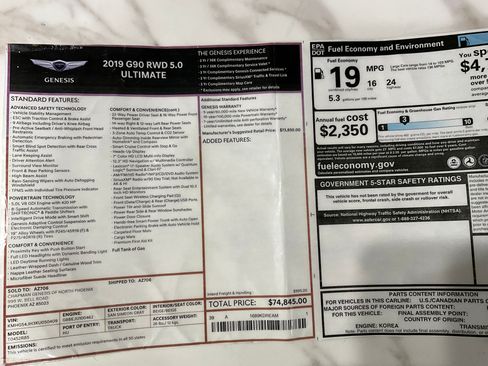 Used 2019 Genesis G90 5.0 Ultimate image 17