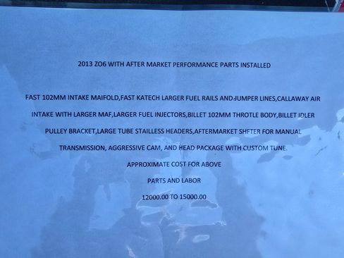 Used 2013 Chevrolet Corvette Z06 w/ 3LZ Preferred Equipment Group image 1