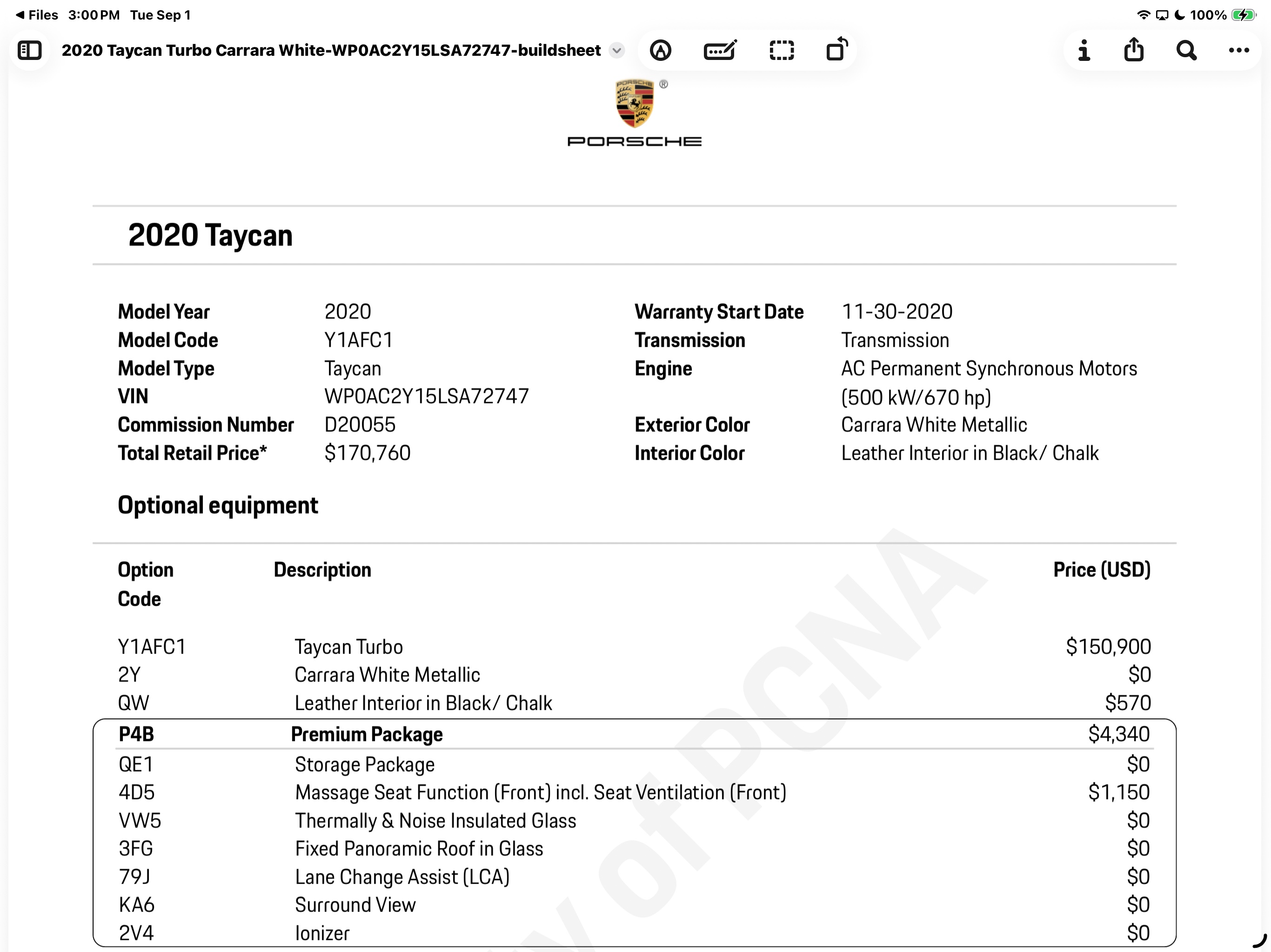 Used 2020 Porsche Taycan AWD/4WD image 14
