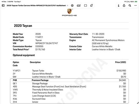 Used 2020 Porsche Taycan AWD/4WD image 14