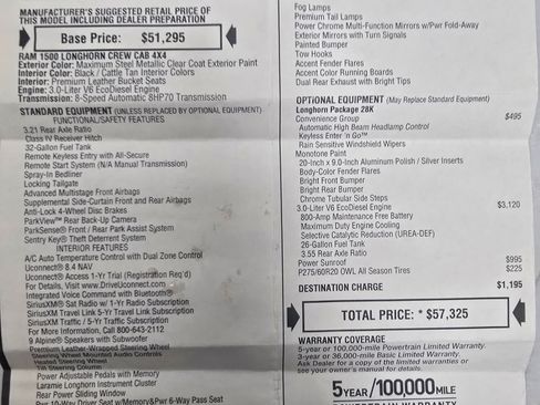 Used 2016 RAM 1500 Laramie Longhorn w/ Convenience Group image 15