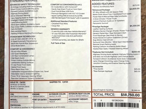 Used 2022 Genesis G80 2.5T w/ Prestige Package image 29