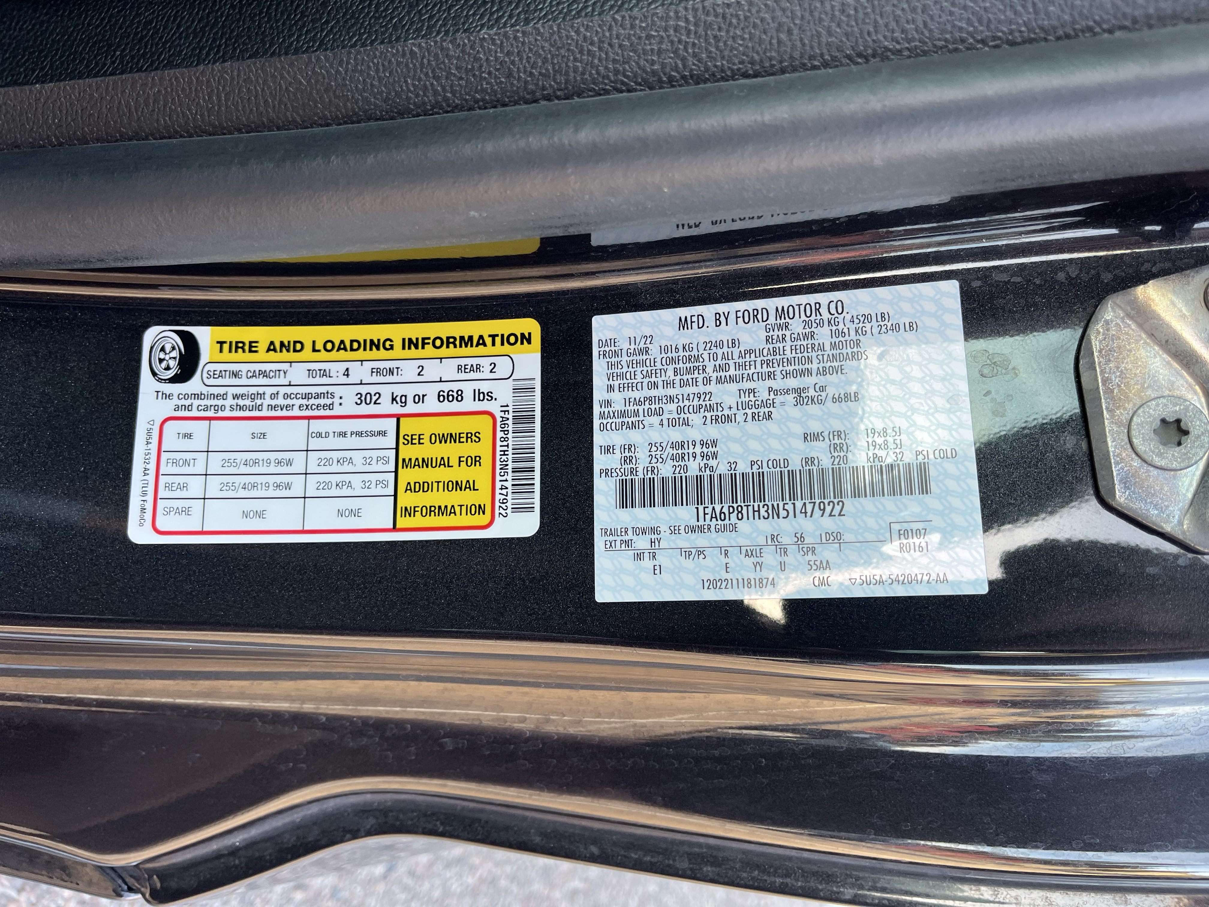 Used 2022 Ford Mustang Premium w/ Black Accent Package RWD image 28