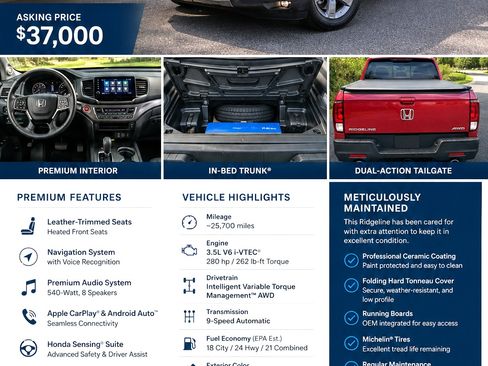 Used 2023 Honda Ridgeline RTL-E image 14
