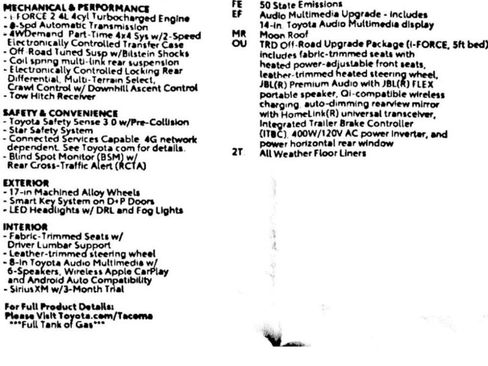 Used 2025 Toyota Tacoma TRD Off-Road w/ TRD Off Road Upgrade Package image 4