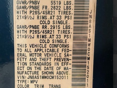 Used 2012 INFINITI FX35 Limited Edition image 32