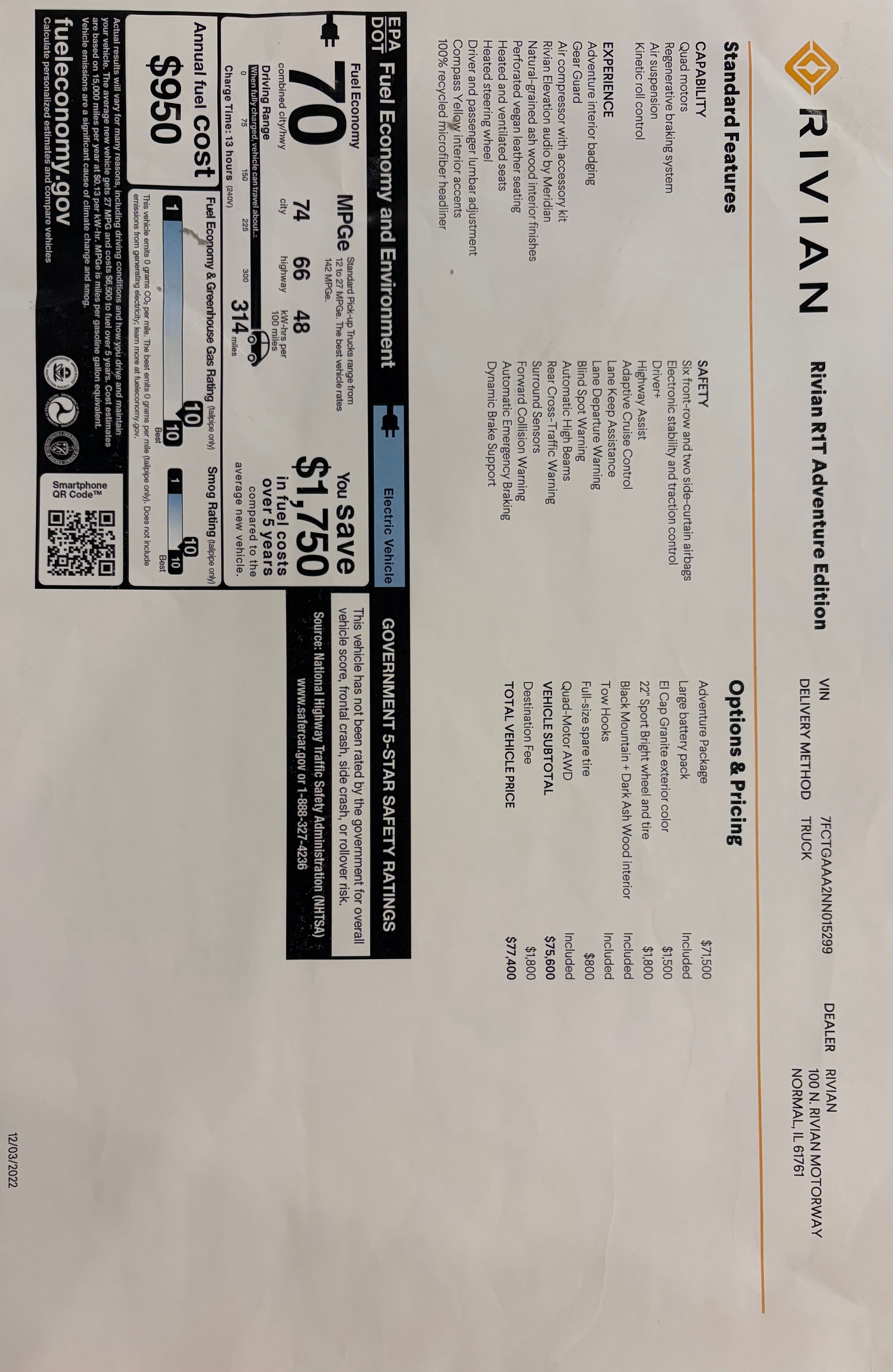 Used 2022 Rivian R1T Adventure AWD/4WD image 27