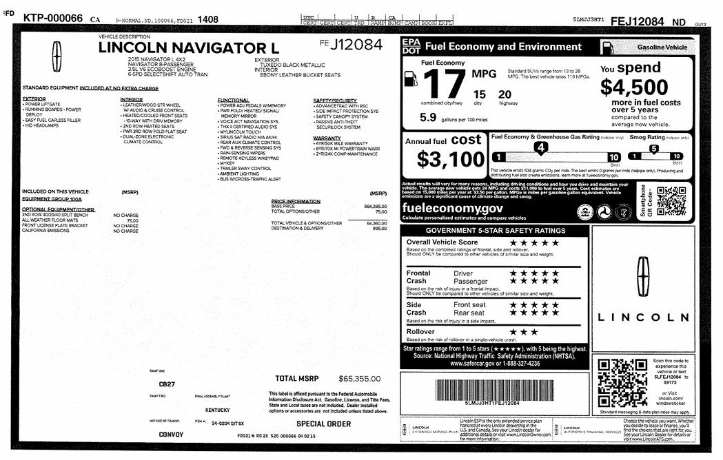 Used 2015 Lincoln Navigator L 2WD image 15