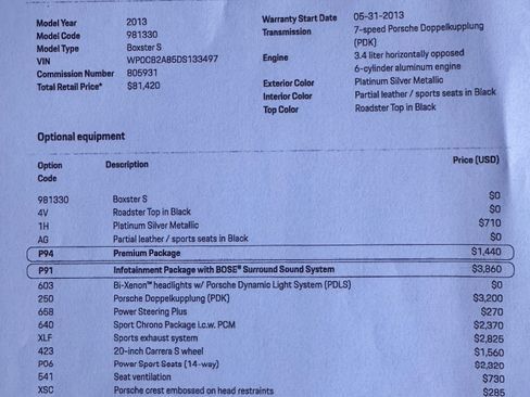Used 2013 Porsche Boxster S image 2