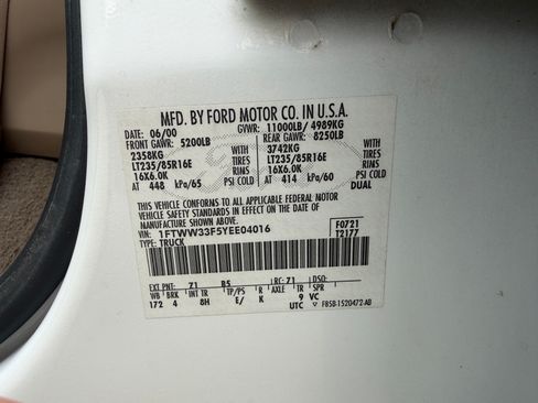 Used 2000 Ford F350 4x4 Crew Cab DRW Super Duty image 16