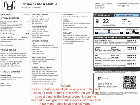 Used 2017 Honda Ridgeline RTL-T image 28