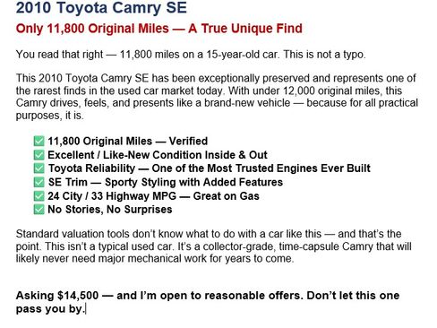 Used 2010 Toyota Camry SE image 4