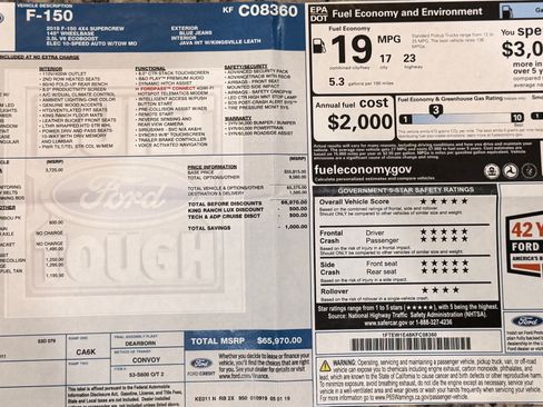 Used 2019 Ford F150 King Ranch w/ Equipment Group 601A Luxury AWD/4WD image 16