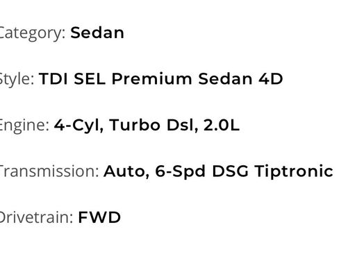 Used 2014 Volkswagen Passat TDI SEL Premium FWD image 10