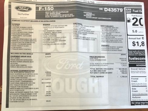 Used 2017 Ford F150 XLT w/ Equipment Group 301A Mid image 4