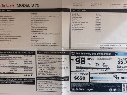 Used 2017 Tesla Model S 75 RWD image 30