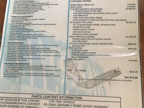 Used 2015 Audi A3 2.0T Premium Plus AWD/4WD image 20