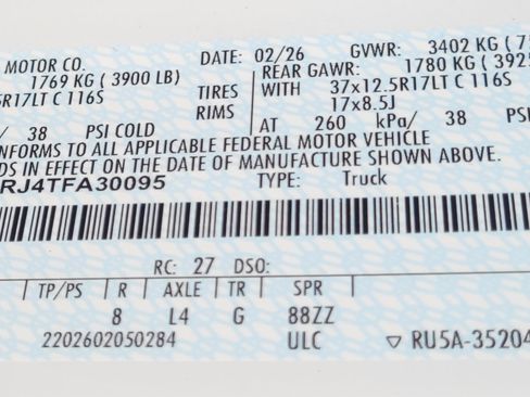 Used 2026 Ford F150 Raptor w/ Equipment Group 803A Raptor R AWD/4WD image 4