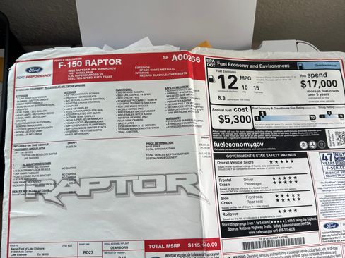 Used 2025 Ford F150 Raptor w/ Equipment Group 803A Raptor R AWD/4WD image 9