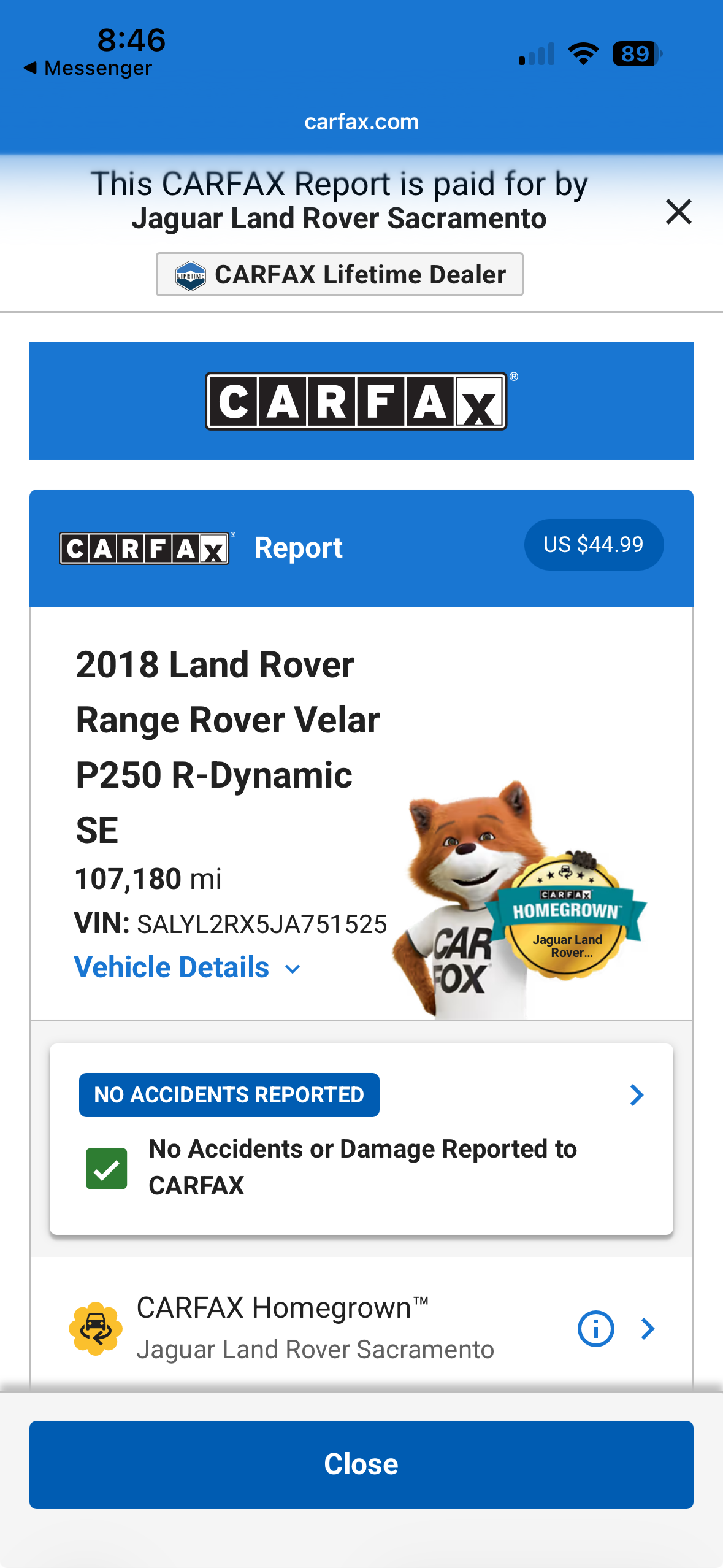 Used 2018 Land Rover Range Rover Velar R-Dynamic SE AWD/4WD image 2