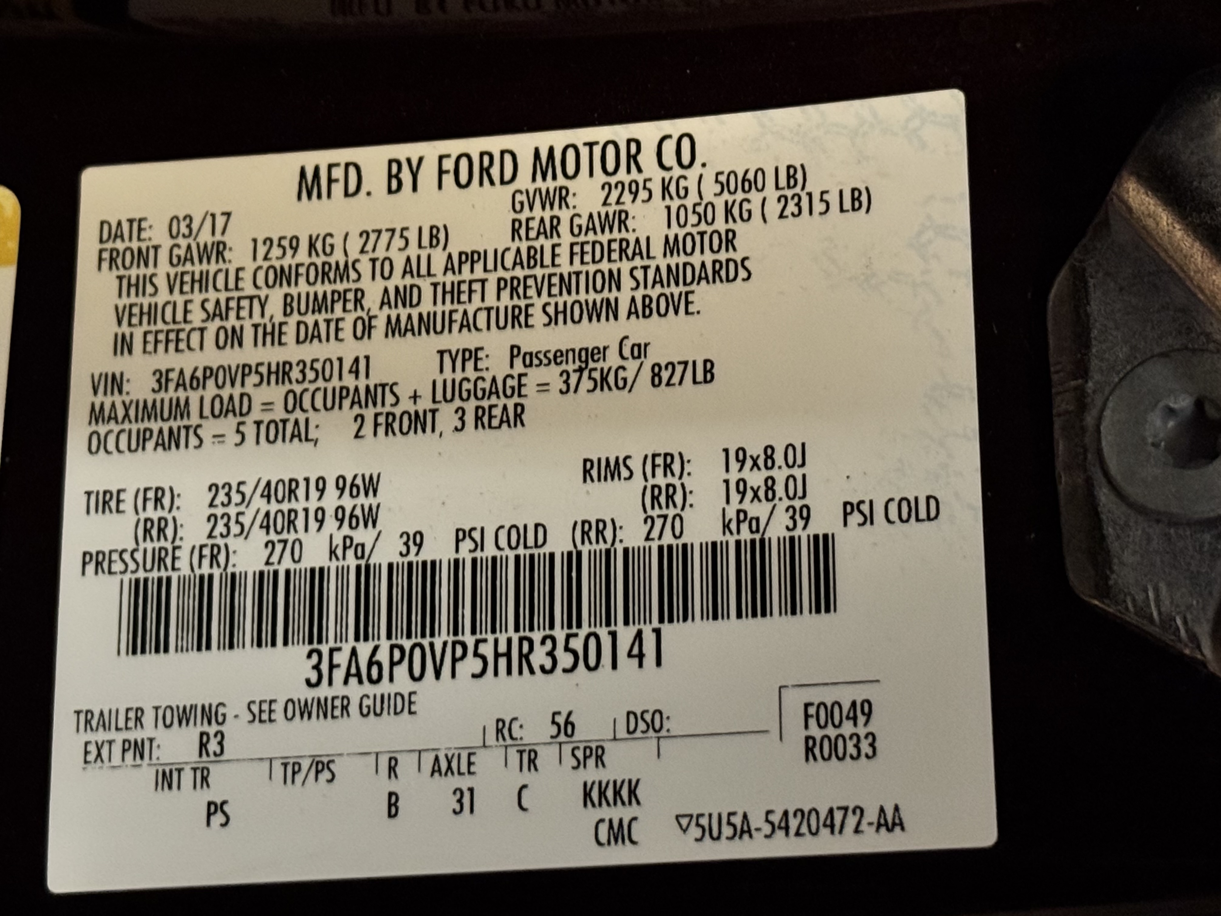 Used 2017 Ford Fusion Sport AWD/4WD image 23