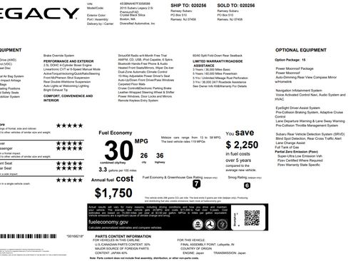 Used 2015 Subaru Legacy 2.5i Premium image 20