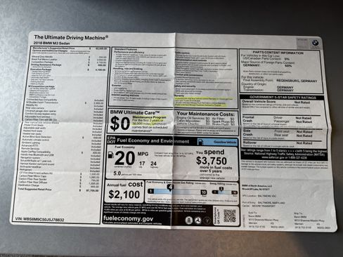 Used 2018 BMW M3 RWD image 22