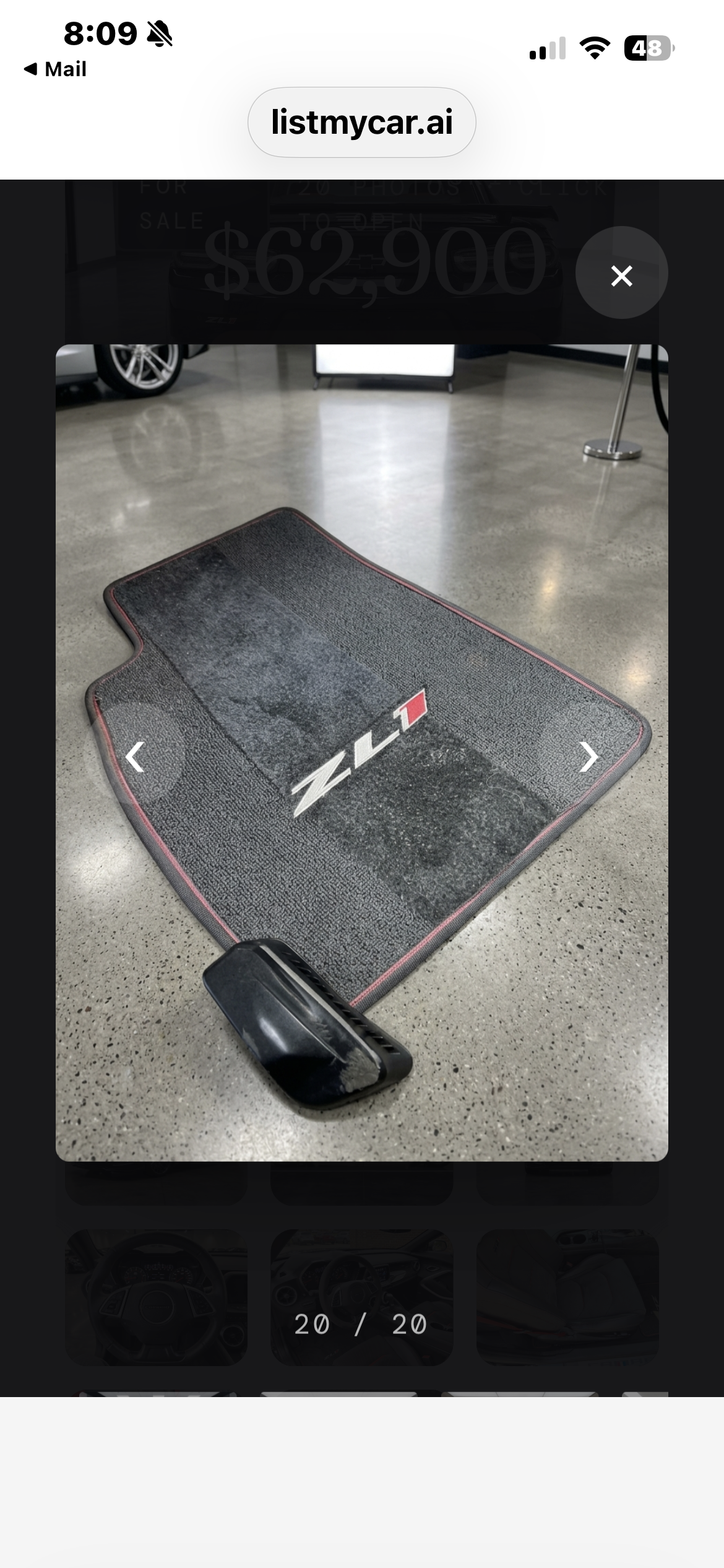 Used 2019 Chevrolet Camaro ZL1 w/ LPO, ZL1 Protection Package RWD image 2