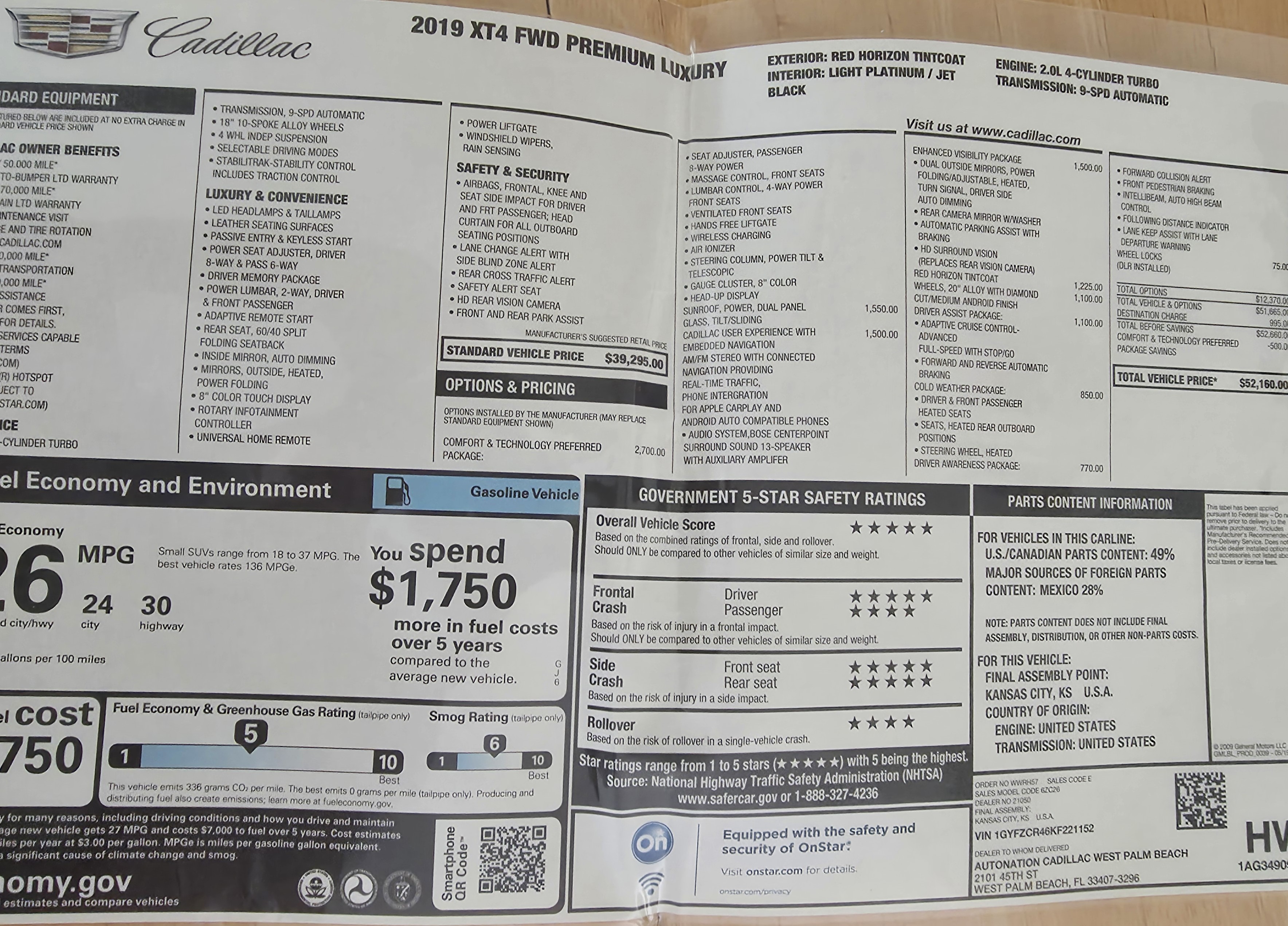 Used 2019 Cadillac XT4 Premium Luxury FWD image 12