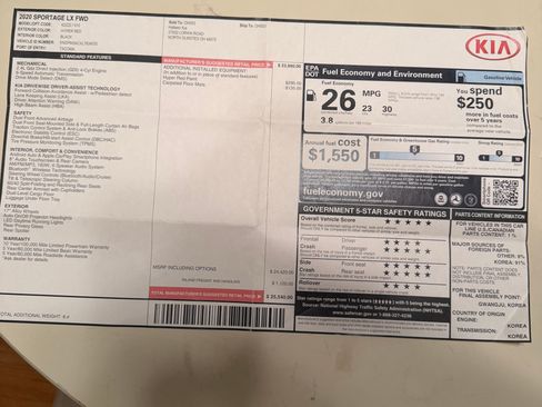 Used 2020 Kia Sportage LX image 14