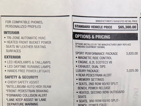 Used 2023 Chevrolet Tahoe RST w/ Sport Performance Package AWD/4WD image 5