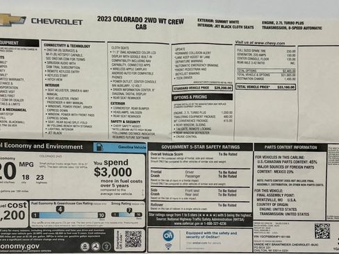Used 2023 Chevrolet Colorado W/T RWD image 19