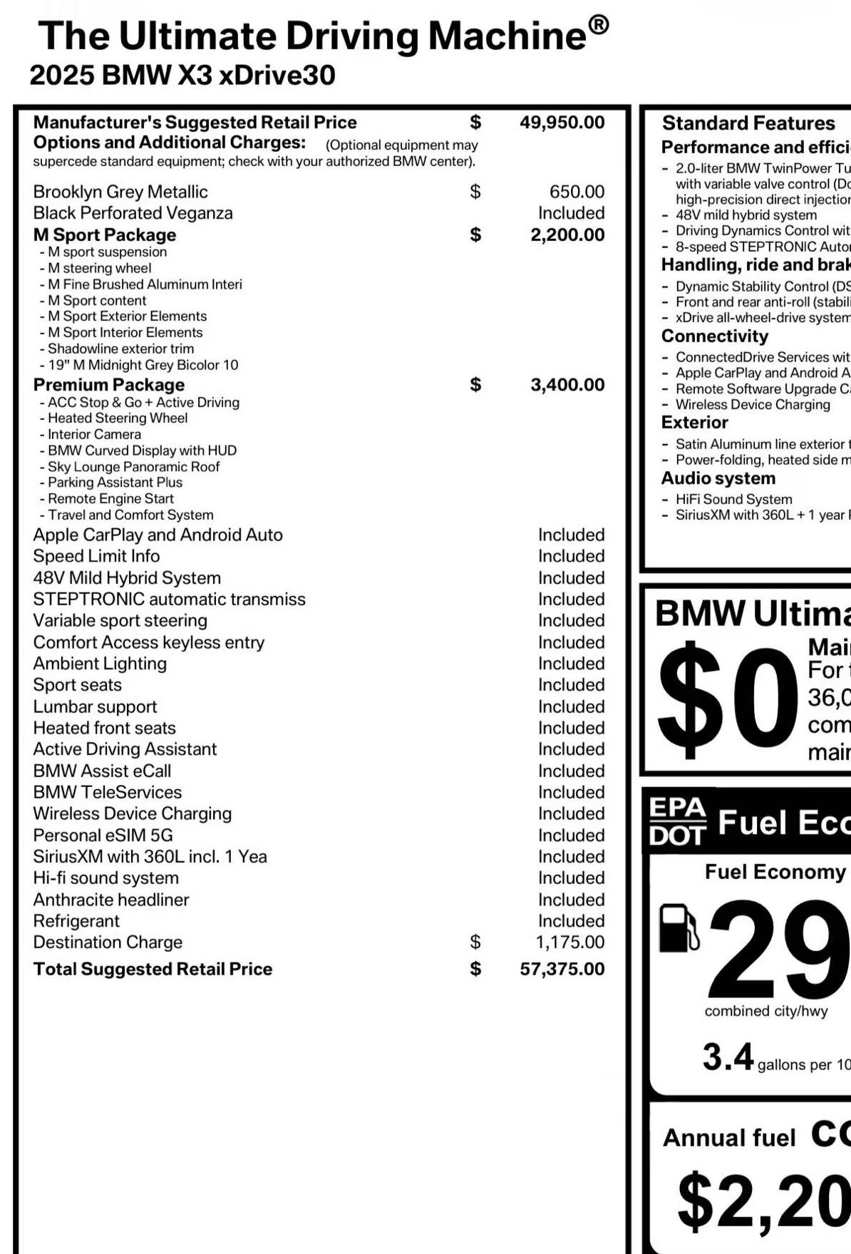 Used 2025 BMW X3 xDrive30i AWD/4WD image 24