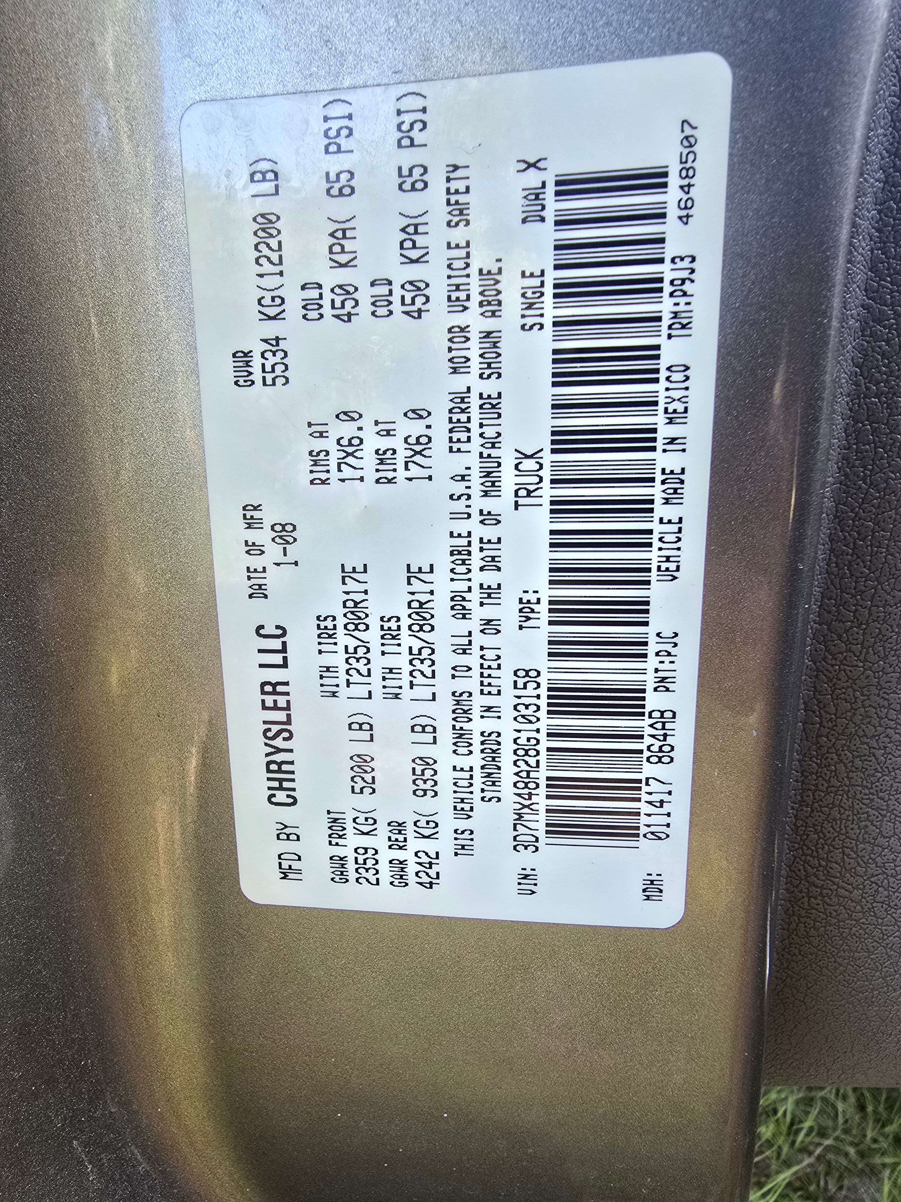 Used 2008 Dodge Ram 3500 Truck SLT w/ Trailer Tow Group AWD/4WD image 12