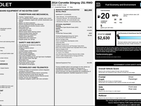 Used 2014 Chevrolet Corvette Stingray Convertible w/ 3LT Preferred Equipment Group image 10