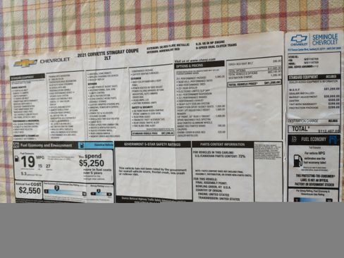 Used 2021 Chevrolet Corvette Stingray Preferred Cpe w/ Z51 Performance Package image 13